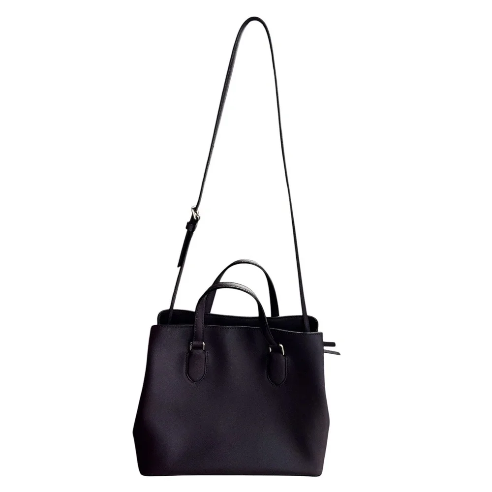 Kate Spade Evangelie Laurel Way Satchel Crossbody Mahogany‎ Burgundy Purple EUC